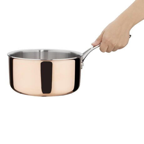 Vogue Copper Tri-Wall Saucepan 20cm