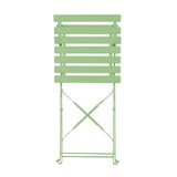 Bolero Perth Light Green Pavement Style Steel Folding Chairs (Pack of 2)