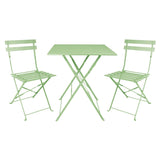 Bolero Perth Light Green Pavement Style Steel Folding Chairs (Pack of 2)