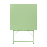 Bolero Perth Light Green Pavement Style Steel Table Square 600mm