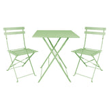 Bolero Perth Light Green Pavement Style Steel Table Square 600mm