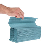 Jantex C Fold Hand Towels Blue 1Ply 190 Sheets (Pack of 15)