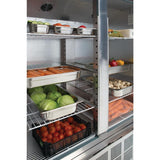 Polar Double Door Slimline Fridge Stainless Steel 960Ltr