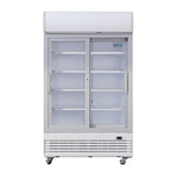 Polar G-Series Upright Display Cooler with Light Box 950Ltr with Sliding Doors