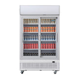 Polar G-Series Upright Display Cooler with Light Box 950Ltr with Sliding Doors