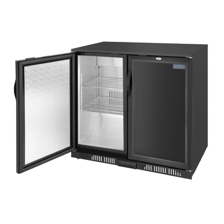 Polar G-series 850mm Double Door Back Bar Cooler Solid Door 198 Ltr