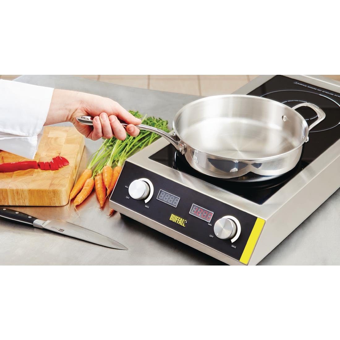 Buffalo Heavy Duty Double Induction Hob 7kW