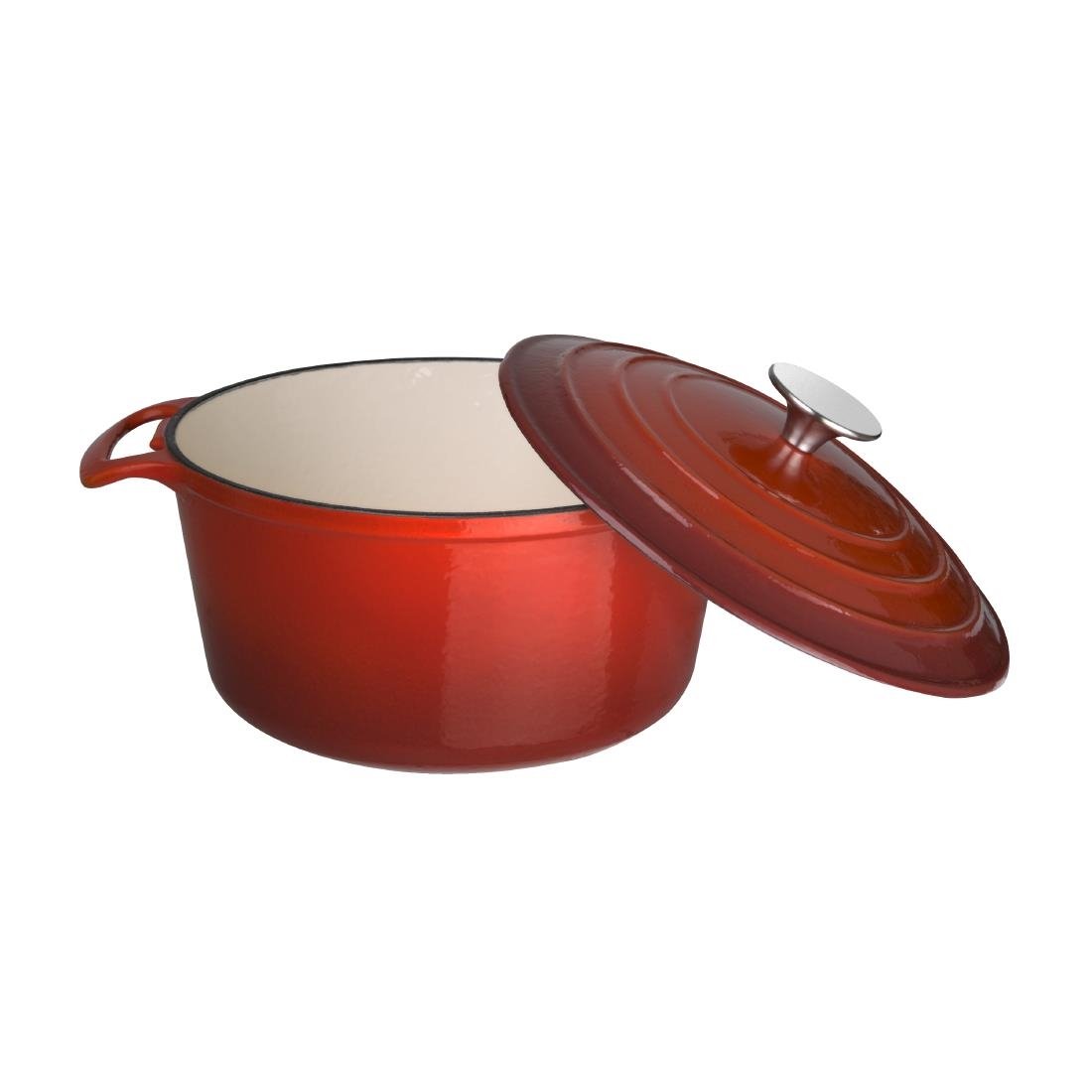 Vogue Red Round Casserole Dish 3.2Ltr