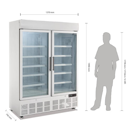 Polar G-Series Upright Display Freezer 920Ltr White