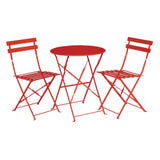 GH555 - Bolero Red Pavement Style Steel Chairs (Pack 2)