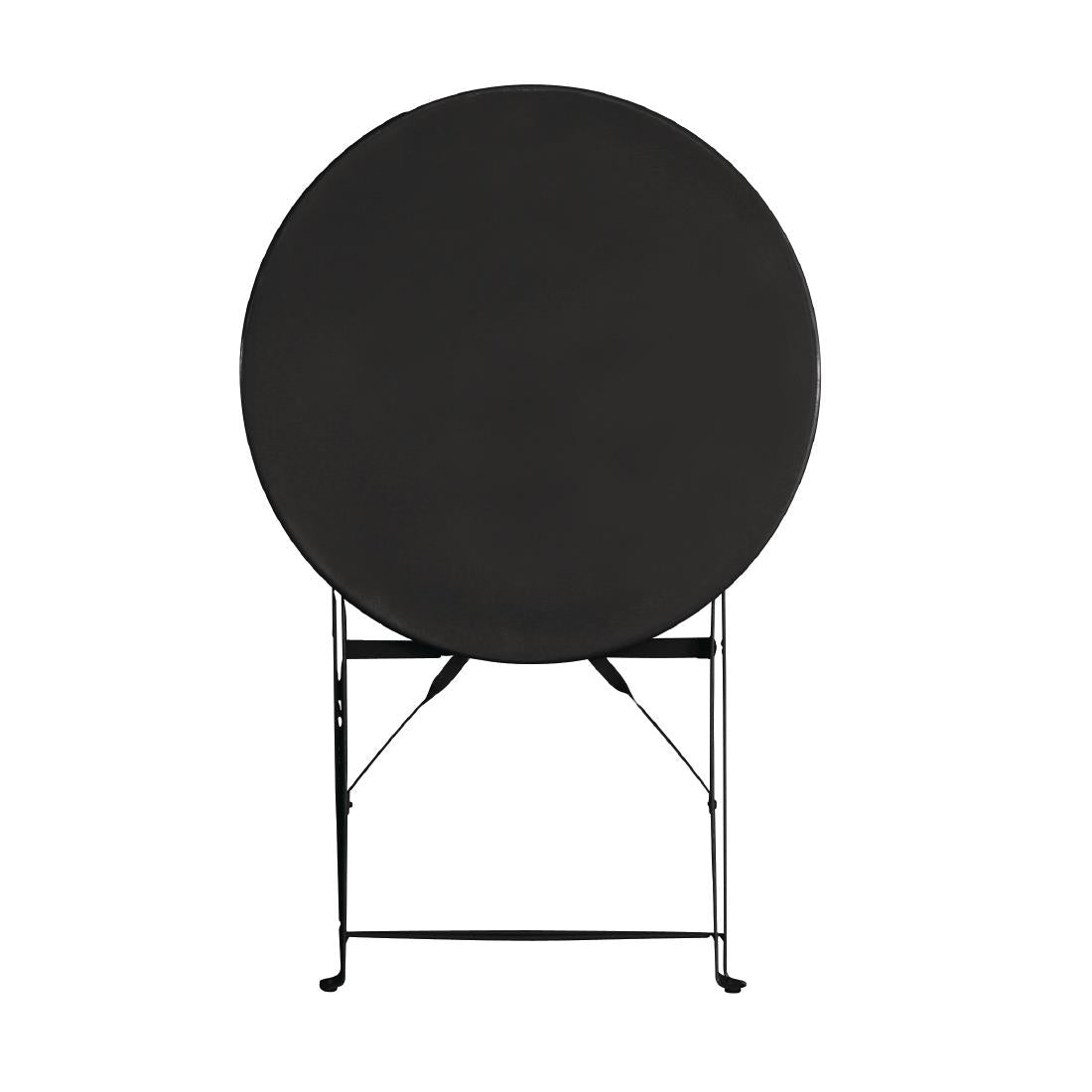 Bolero Perth Black Pavement Style Steel Table Round 600mm