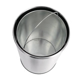 Bolero Stainless Steel Open Lid Bullet Bin Silver 40Ltr