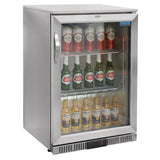 Polar Back Bar Cooler with Hinged Door in Stainless Steel 138Ltr