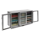 Polar Back Bar Cooler with Hinged Doors in Stainless Steel 330Ltr