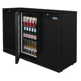 Polar G-Series 900mm Triple Solid Door Back Bar Cooler in Black 330Ltr