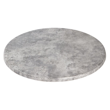 Werzalit Pre-Drilled Round Table Top Concrete 600mm