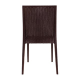 Bolero Brown PP Rattan Bistro Side Chairs (Pack of 4)