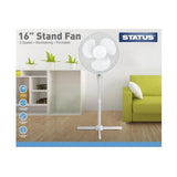 Igenix 16Ins Oscillating White Stand Fan