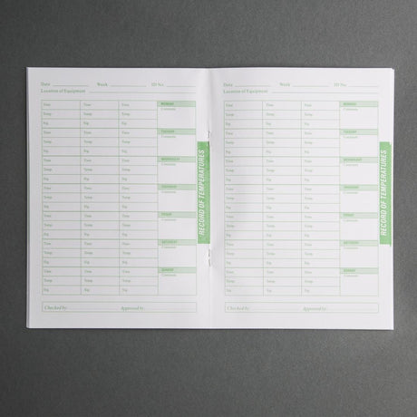 Temperature Log Book