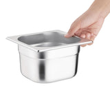 Vogue Stainless Steel 1/6 Gastronorm Pan 150mm