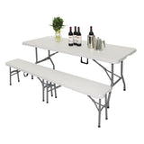 Bolero Rectangular Centre Folding Table 6ft White