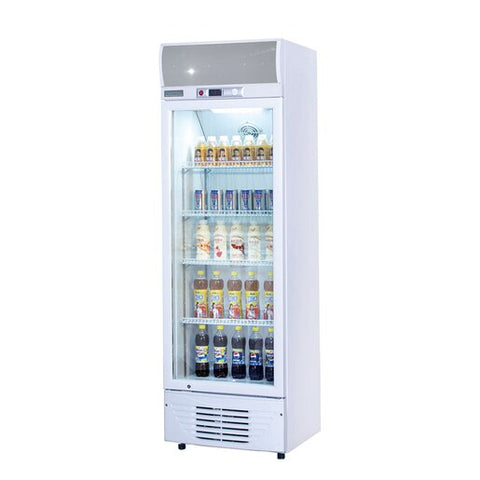 Arctica Medium Duty 238Ltr Glass Door Fridge with Canopy