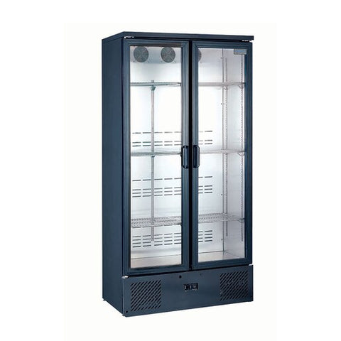 Arctica Med. Duty Upright Bottle Cooler - 2 Door -Black