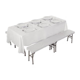 Special Offer Bolero PE Centre Folding Table 6ft with Two Folding Benches