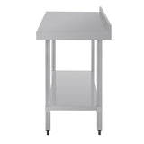 Vogue Stainless Steel Prep Table with Upstand 1200mm