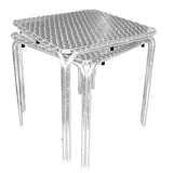 Bolero Square Stacking Table Stainless Steel 700mm