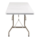 Bolero PE Rectangular Folding Table White 5ft (Single)