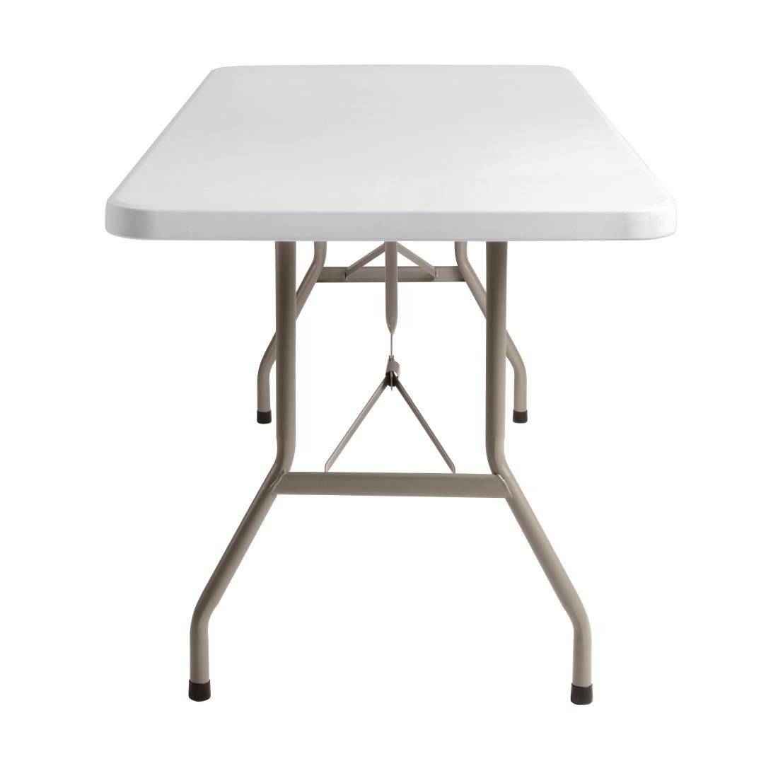 Bolero PE Rectangular Folding Table White 6ft (Single)