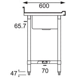 Vogue Stainless Steel Sink Double Bowl and Double Drainer 2400mm