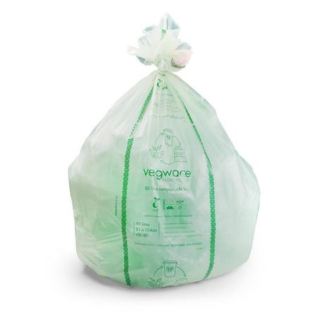 Vegware Compostable Bin Liners 80Ltr (Pack of 240)