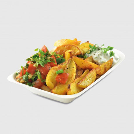 Vegware Compostable Bagasse Chip Trays 175mm (500 Pack)