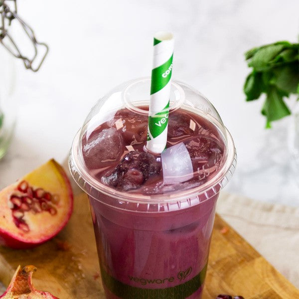 Vegware Compostable Cold Cup Domed Lids 340ml / 12oz and 455ml / 16oz (1000 Pack)