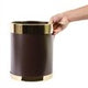 Bolero Waste Paper Bin with Gold Rim